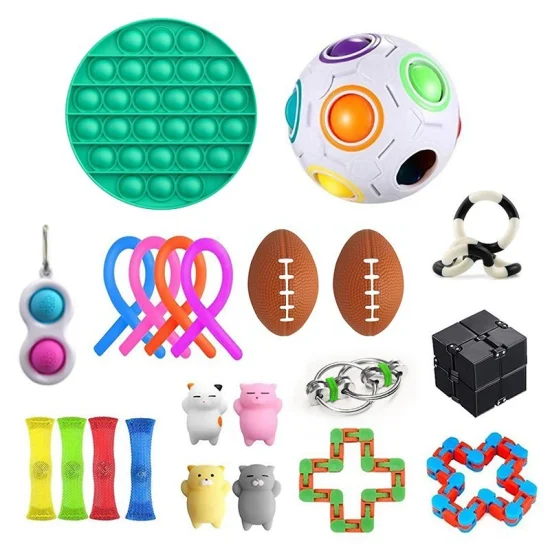 QS Amazon Vendita Calda Supporto Educativo Clienti Libertà Assemblaggio Fai da Te Cubo Fidget Giocattoli Pop It Autismo Bolla Sensoriale Fidget Giocattoli per Bambini Giocattoli per Bambini